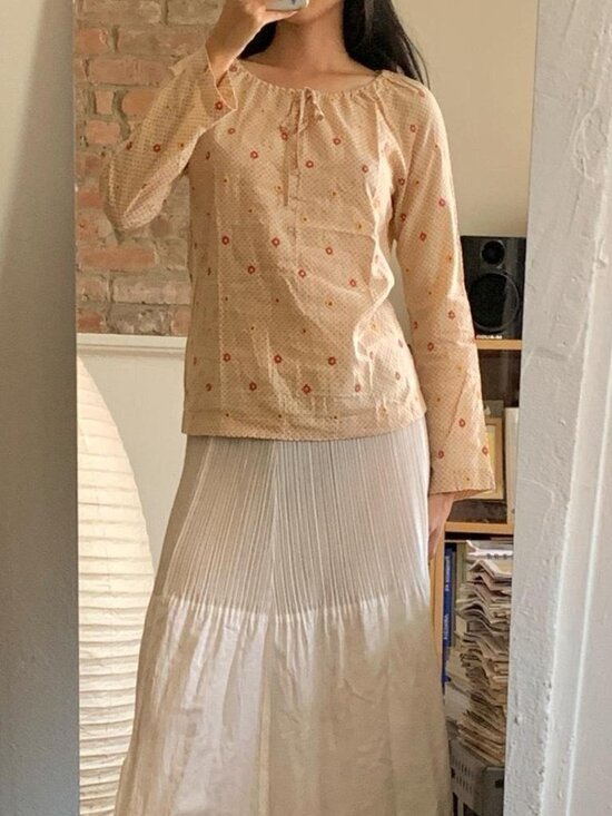Junya Watanabe Tops - Junta Watanabe Embroidered Flower Top 2002 M